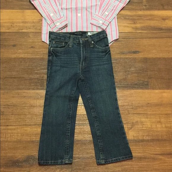 Calvin Klein Jeans & Long Sleeve Shirt By Chaps Outfit For Boys Size 3T😎 - Picture 3 of 6